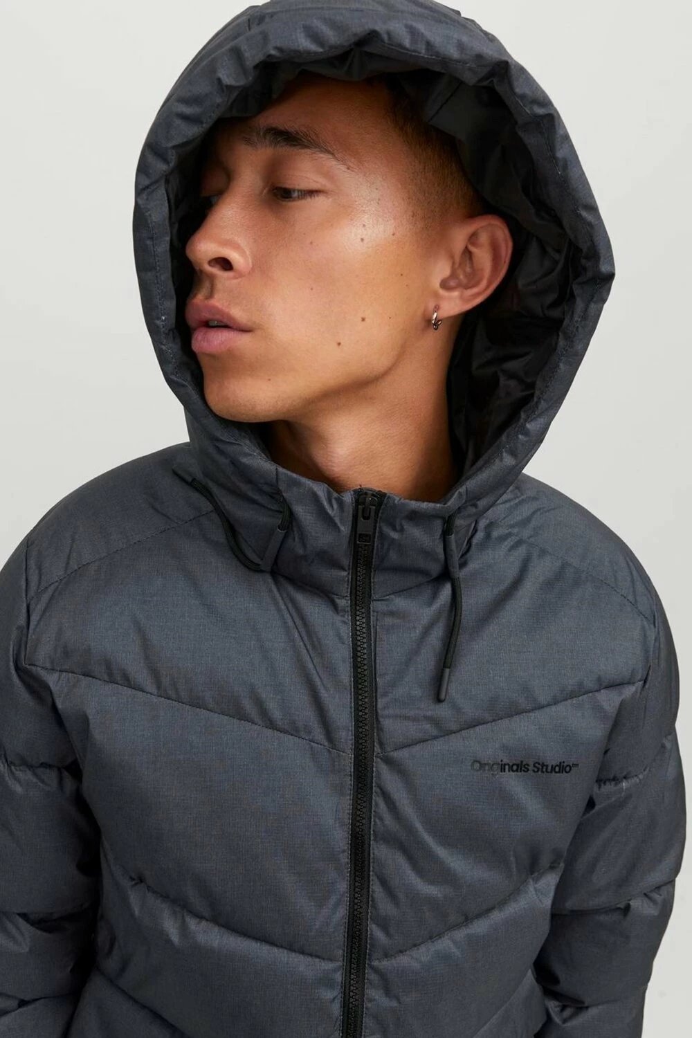 Pallto Jack & Jones për meshkuj, Jorvesterbro Puffer, anthracite