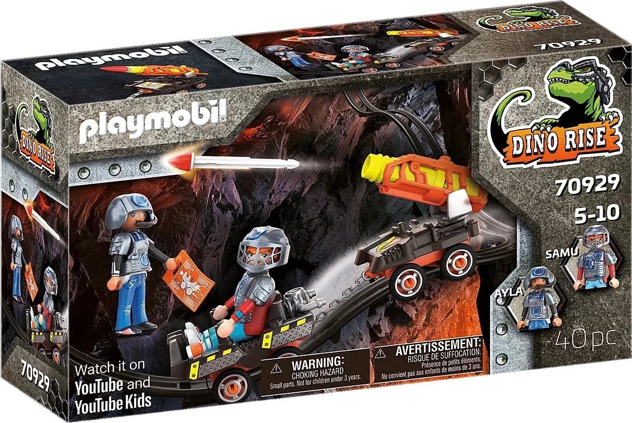 Playmobil Dino Mine Raketë Vagon, për fëmijë mbi 5 vjeç