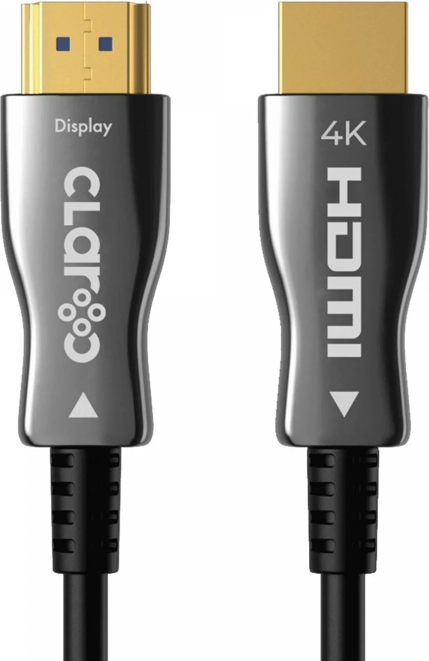 Kabllo HDMI optike Claroc 2.0 AOC 4K@60Hz 100m, e zezë