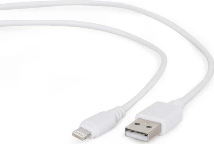Kabllo Gembird USB 2.0 - Lightning 1m, e bardhë