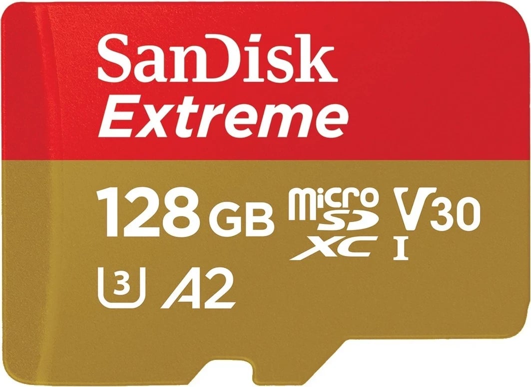 Kartë memorie SanDisk microSDXC Extreme A2 C10 V30 UHS-I U3, 128GB