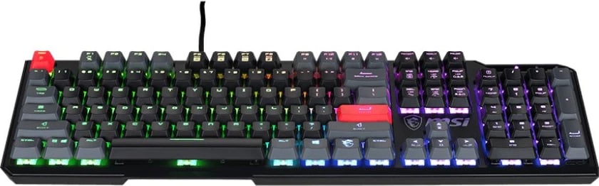 Tastierë MSI Vigor GK41 Dusk LR US Gaming USB QWERTY Anglisht E zezë