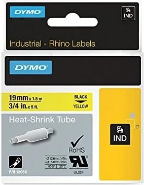 Etiketa DYMO IND Heat-Shrink Tube, 19mm x 1,5m, Multikolor