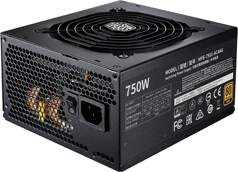 Furnizues i Energjisë Cooler Master MWE Gold 750 - V2, 750 W, ATX, i Zi