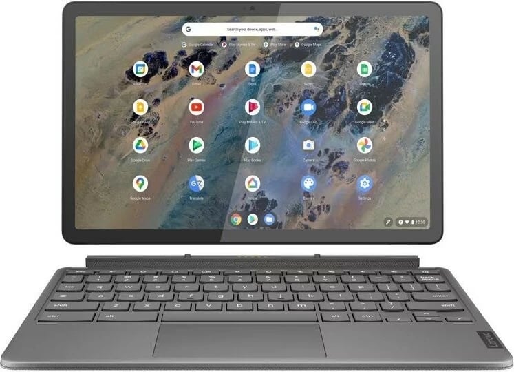 Laptop 2 në 1 Lenovo Ideapad Duet 3, Qualcomm Snapdragon 7c Gen 2, 8GB RAM, 128GB SSD, Chrome OS, Gri