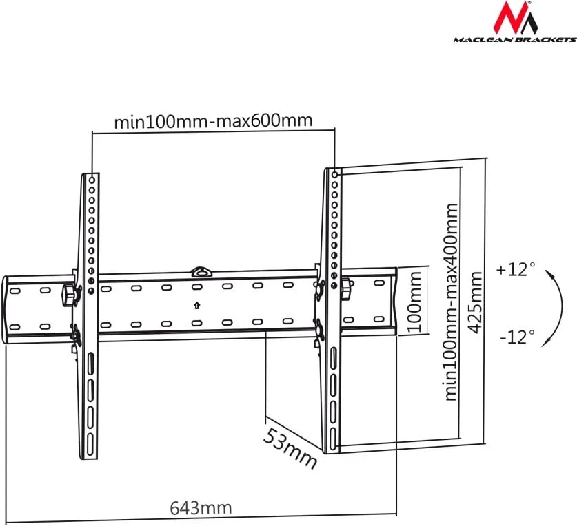 Adjustable Wall TV Bracket