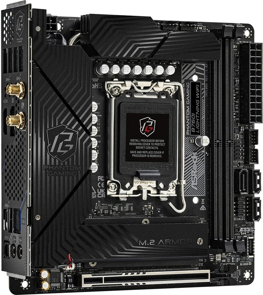 Pllakë amë ASRock B760I LIGHTNING WIFI, e zezë