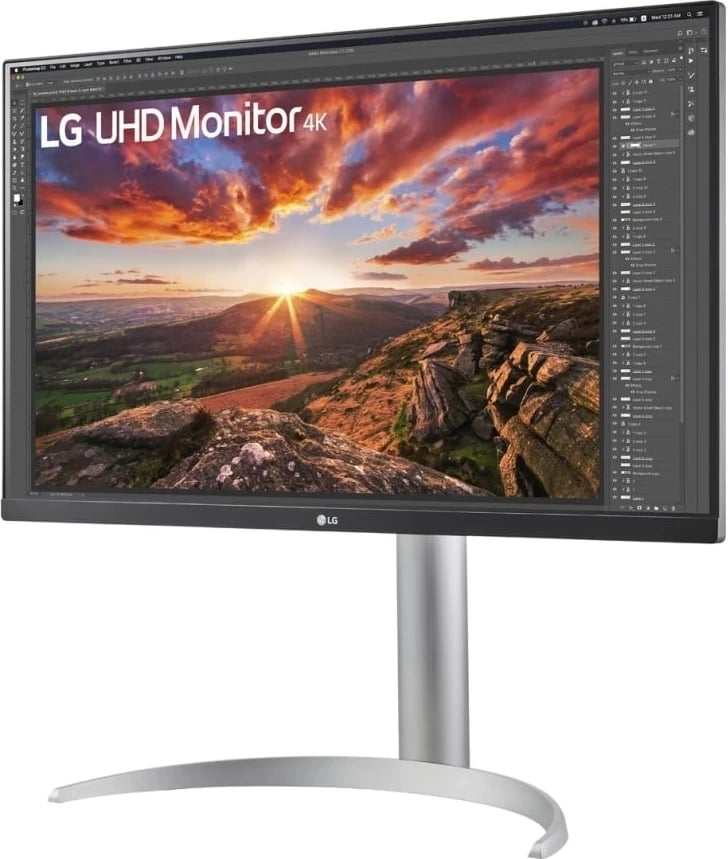 Monitor Kompjuteri LG 27UP85NP-W, 27", 4K Ultra HD LED, Argjendtë