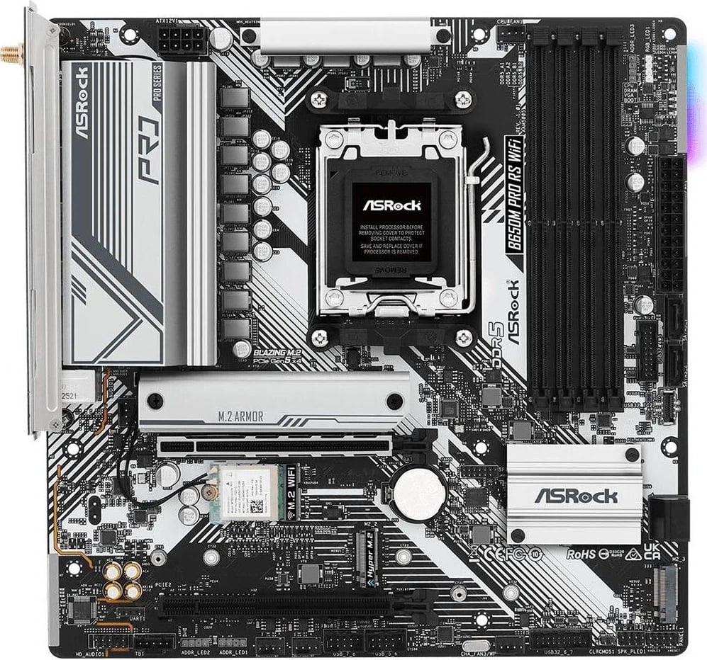 Pllakë amë ASRock B650M Pro RS WiFi, Socket AM5, micro-ATX