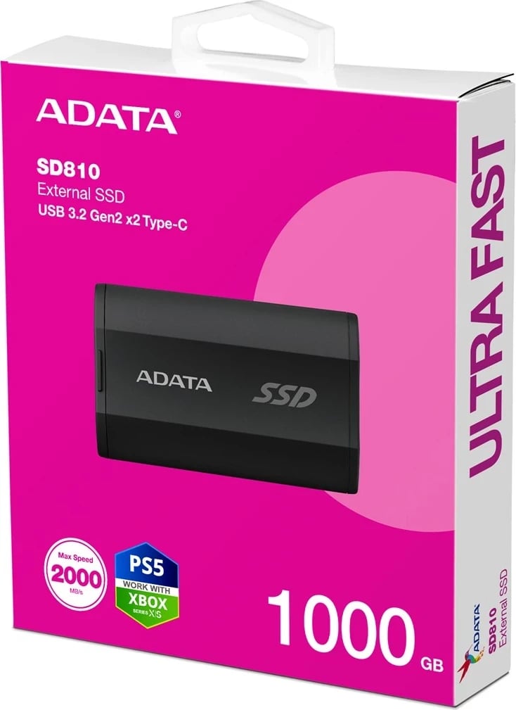 SSD jashtëm ADATA SD810 1 TB, e zezë