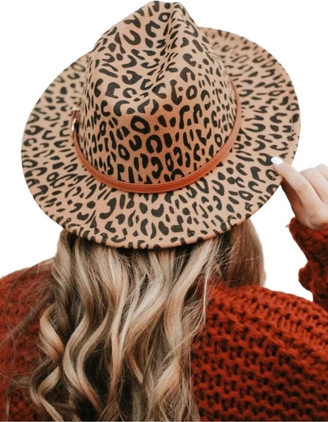 Kapelë për femra Uniquerrs, leopard, Panama Fedora