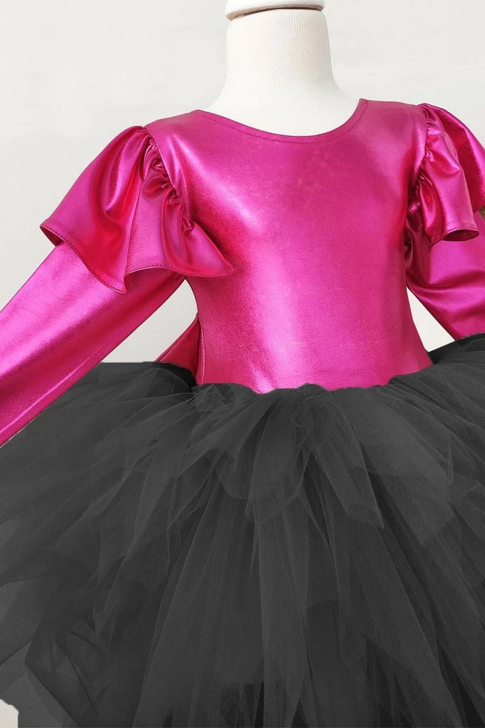 Fustan tutu për fëmijë Shecco Babba, fuchsia - zi