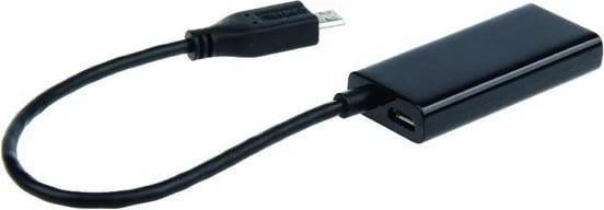 Adapteri Gembird MHL, HDMI dhe microUSB, i zi