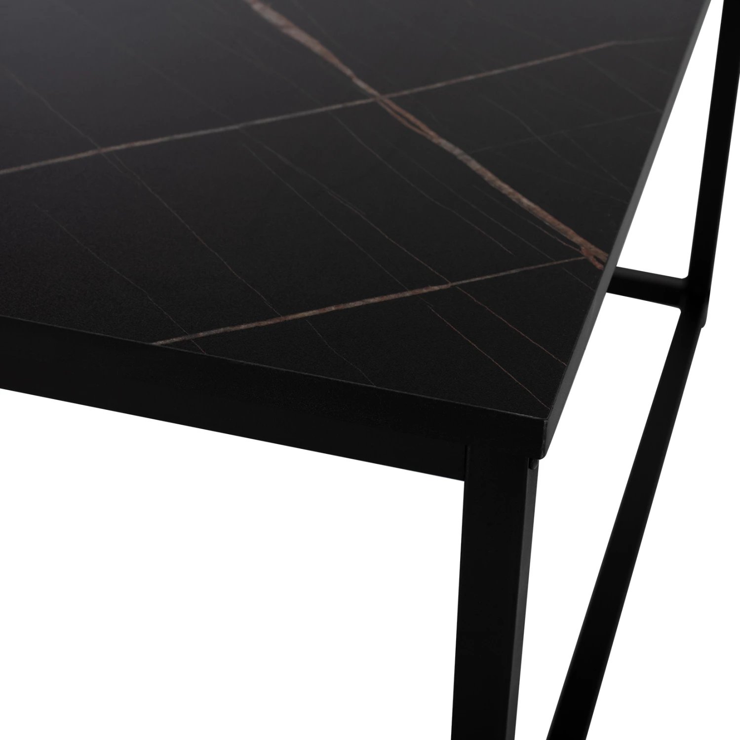 Tavolinë kafeje BRAYLEN FH8942.13 katrore me melaminë pamje mermeri të zi 75x75x43H cm