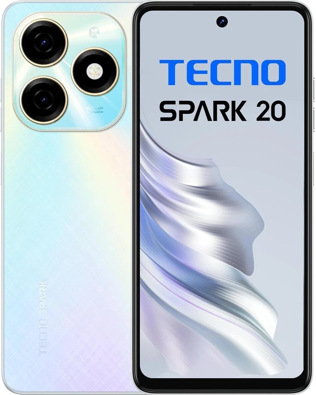 Celular TECNO SPARK 20, 8/256GB, Bardhë Cyber