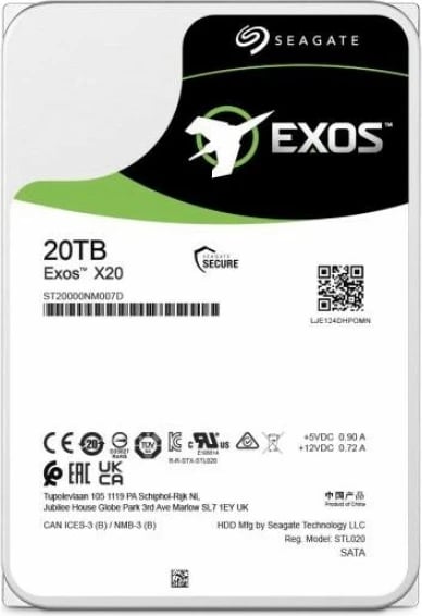 Hard disk Seagate EXOS X20 ST20000NM007D, 20TB, 7200RPM