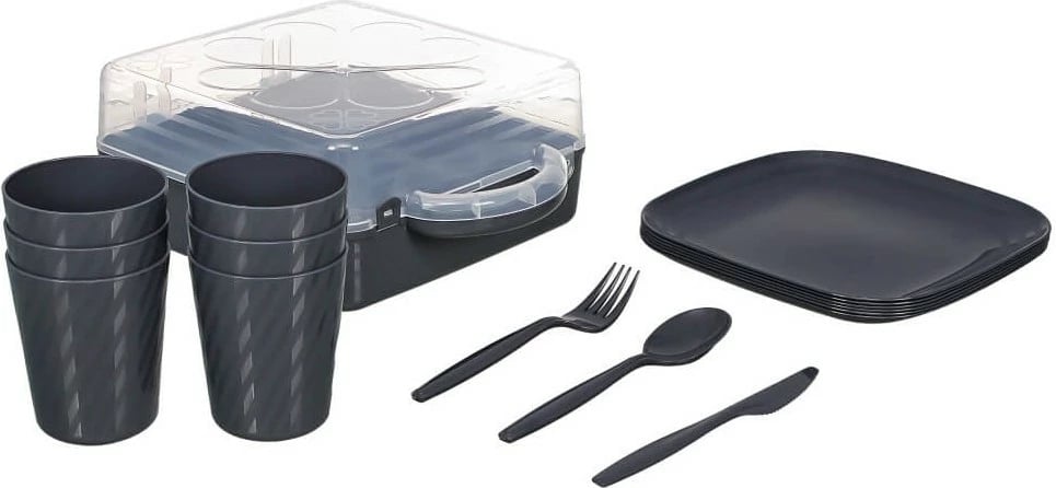 Set pikniku Piev Urve për 6 persona, anthracite