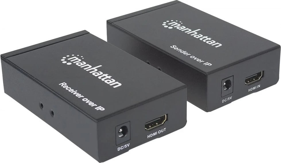 Zgjatës HDMI Manhattan për Cat6, i zi