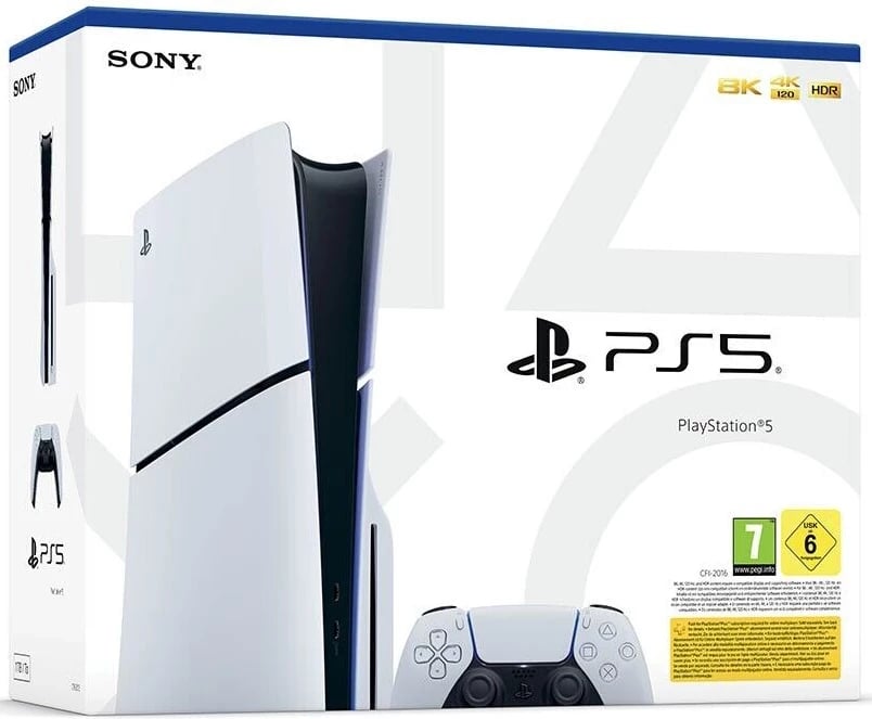 Konsolë PS5 Sony 1TB Standard Slim e bardhë