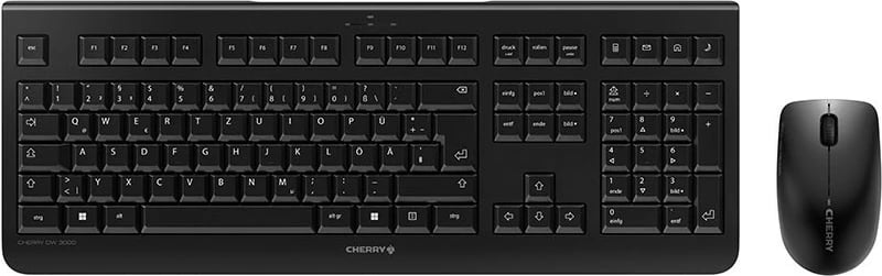 Tastierë dhe maus Cherry DW 3000, Wireless, RF Wireless, Mekanik, QWERTZ, E zezë