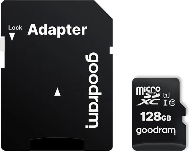 Kartë memorie GOODRAM 128GB microSDXC, me adapter