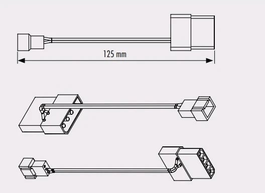 Adapter për Ventilator Noctua NA-SAC1, 3 copë në set