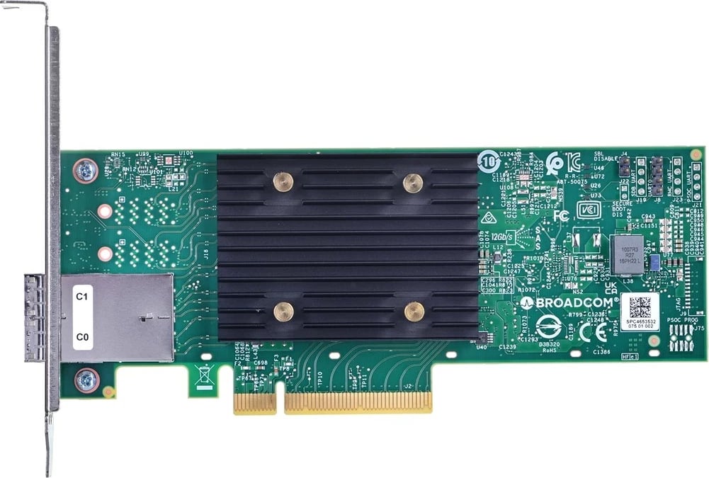 Kartë ndërfaqe Broadcom HBA 9500-8e, SAS, PCIe, Gjelbër