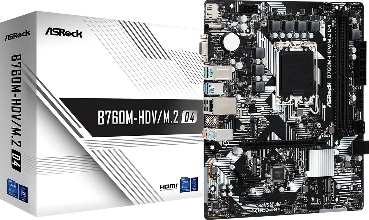 Pllakë amë Asrock B760M-HDV/M.2 D4 Intel B760