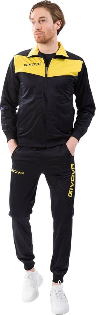 Tuta Givova Visa Triacetato, navy blue-yellow, L