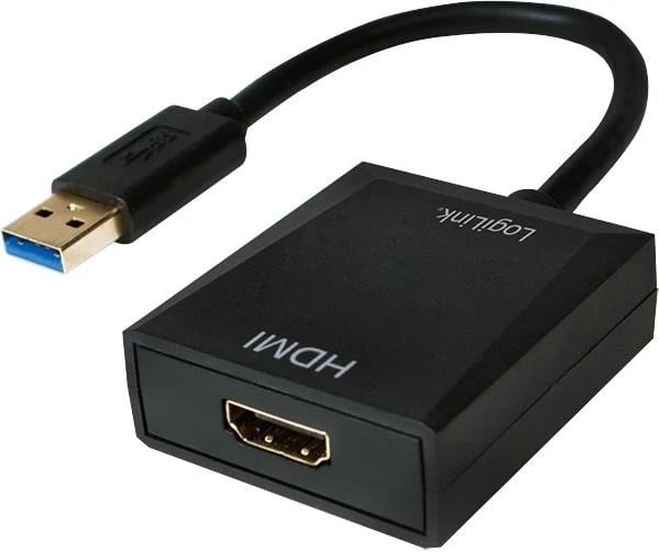 Adaptori USB 3.0 në HDMI LogiLink, i zi