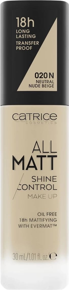 Krem pudër All Matt Shine Control Catrice, no.020, 30ml