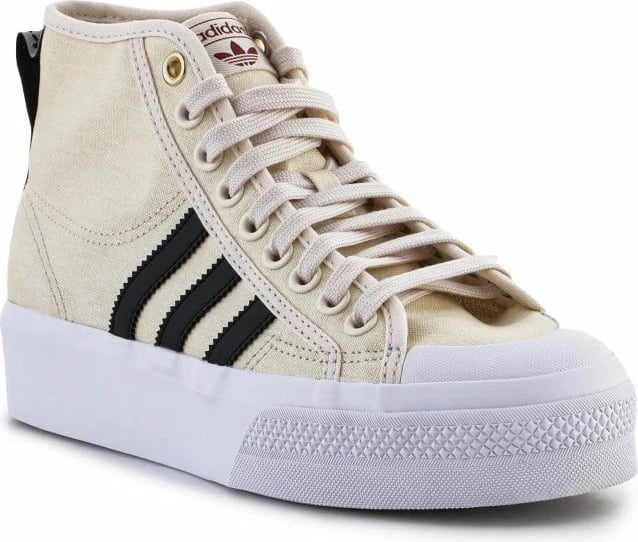 Atlete për femra adidas ORIGINALS Nizza Platform Mid W, ngjyrë krem