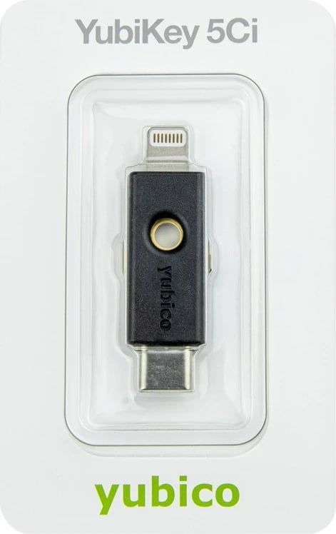 YubiKey 5Ci, Yubico, me ndërfaqe Lightning / USB-C, e zezë