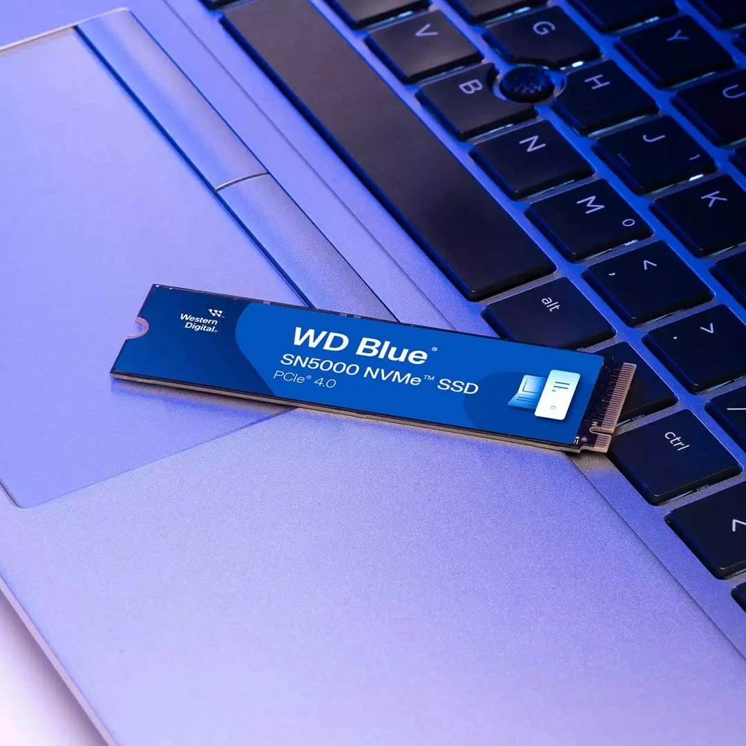 SSD WD Blue SN5000, 500 GB, M.2 PCIe 4.0, Blu