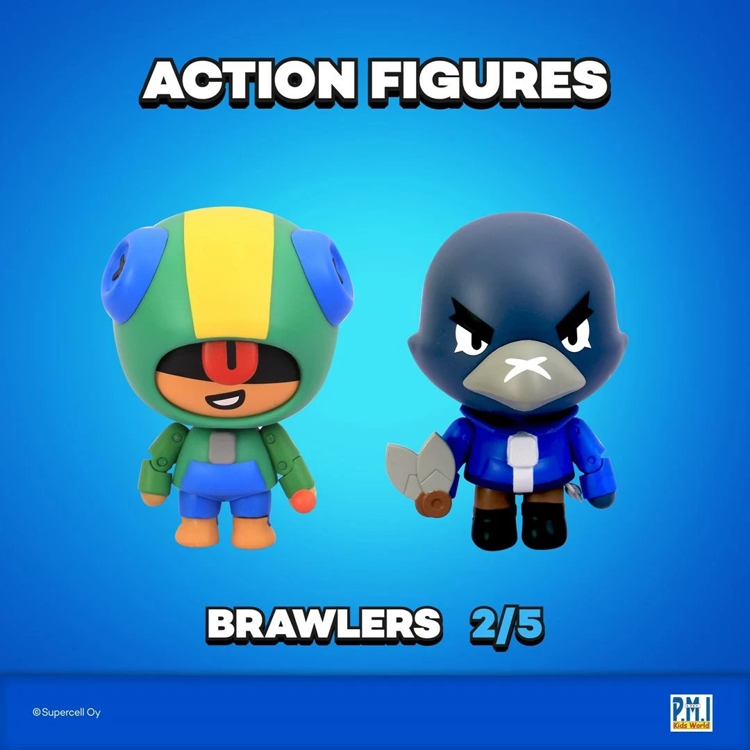 Figura aksioni P.M.I. Kids World BRAWL STARS S1, 11cm, 2 copë, shumëngjyrëshe