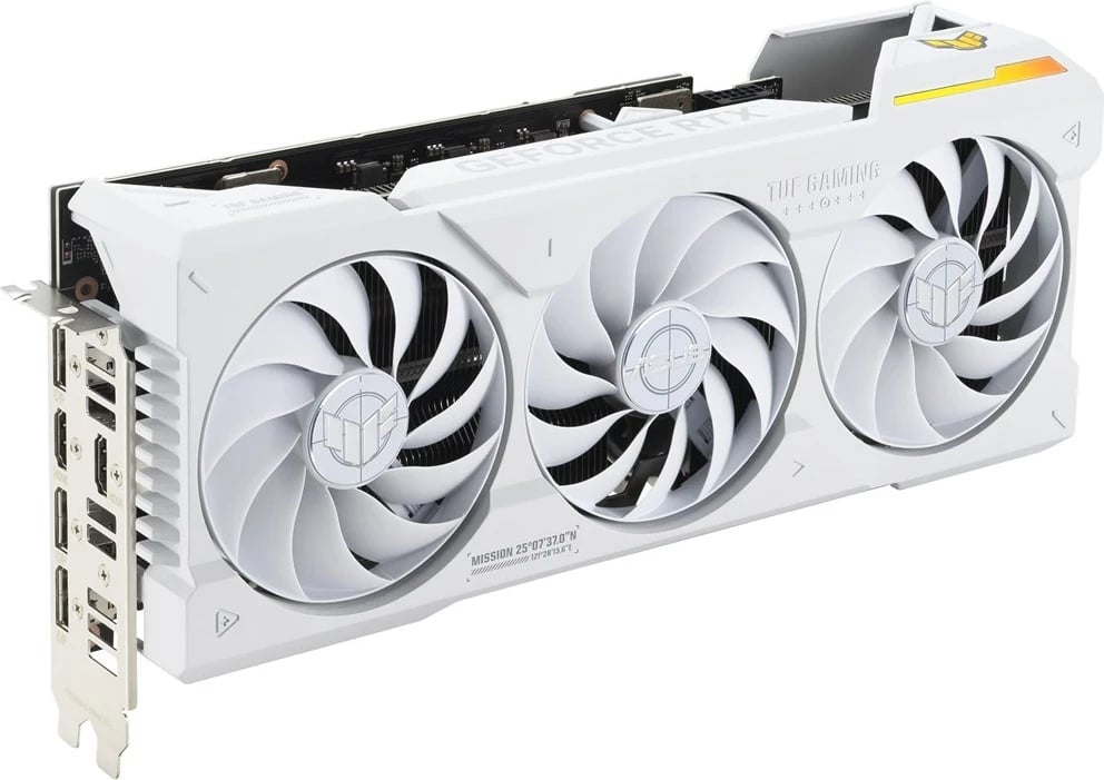 Kartë Grafike ASUS TUF Gaming TUF-RTX4070TIS-O16G-WHITE-GAMING, NVIDIA GeForce RTX 4070 Ti SUPER, 16 GB GDDR6X, e bardhë