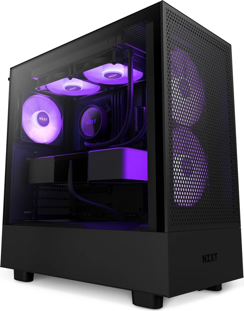 Kasë kompjuteri NZXT H5 Flow (CC-H51FB-R1) - e zezë