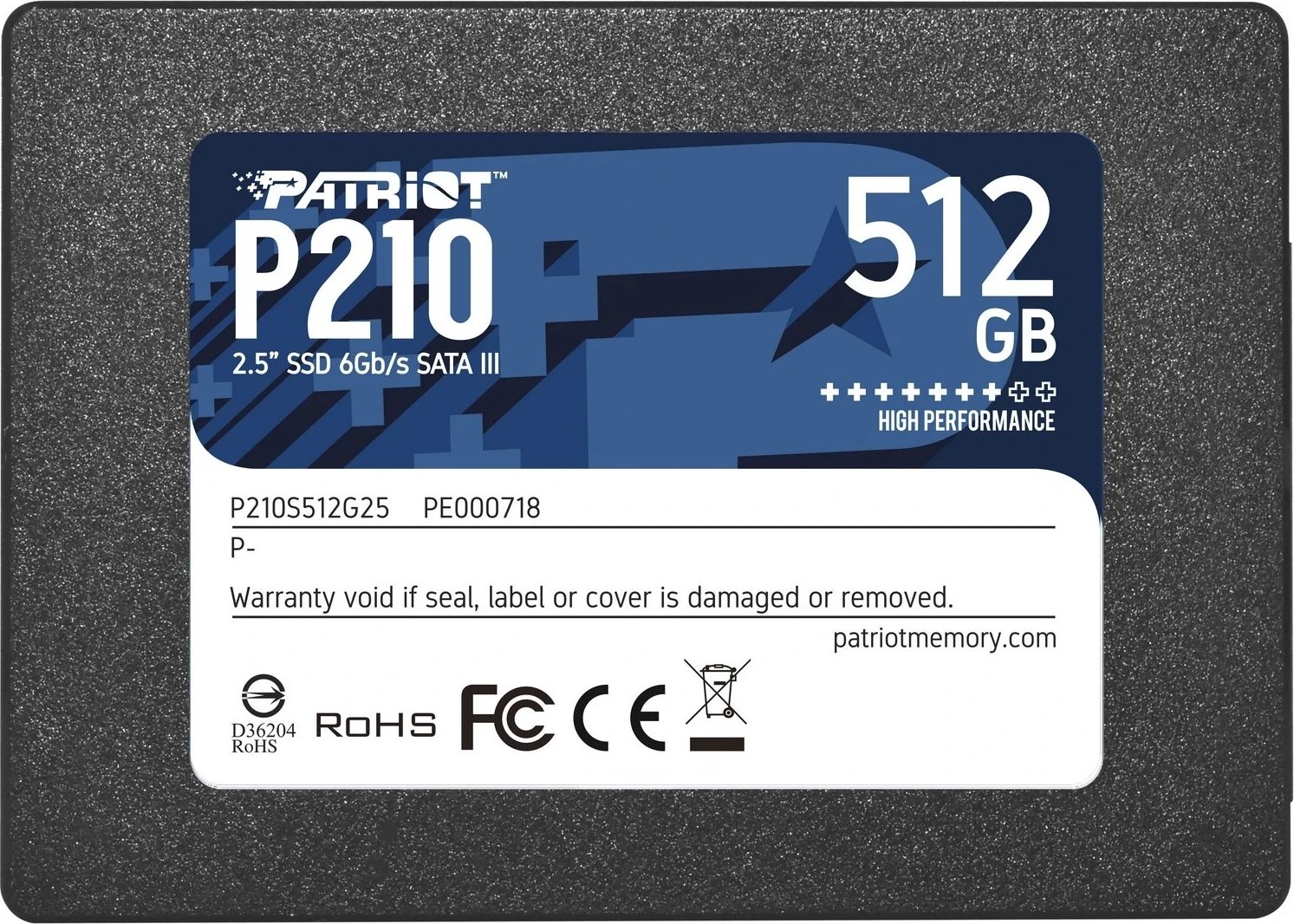 Disk SSD Patriot P210, SATA 3, , 2.5'', 512 GB