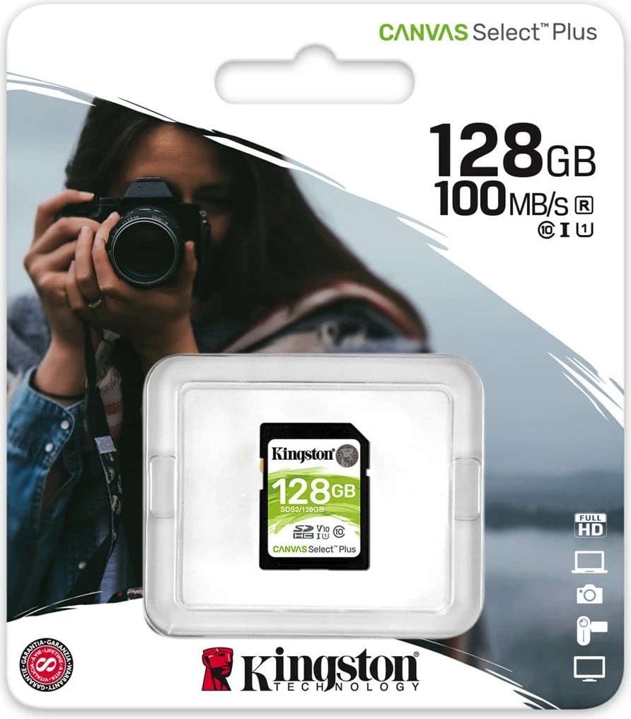 Kartë memorie Kingston Technology 128GB SDXC Canvas Select Plus