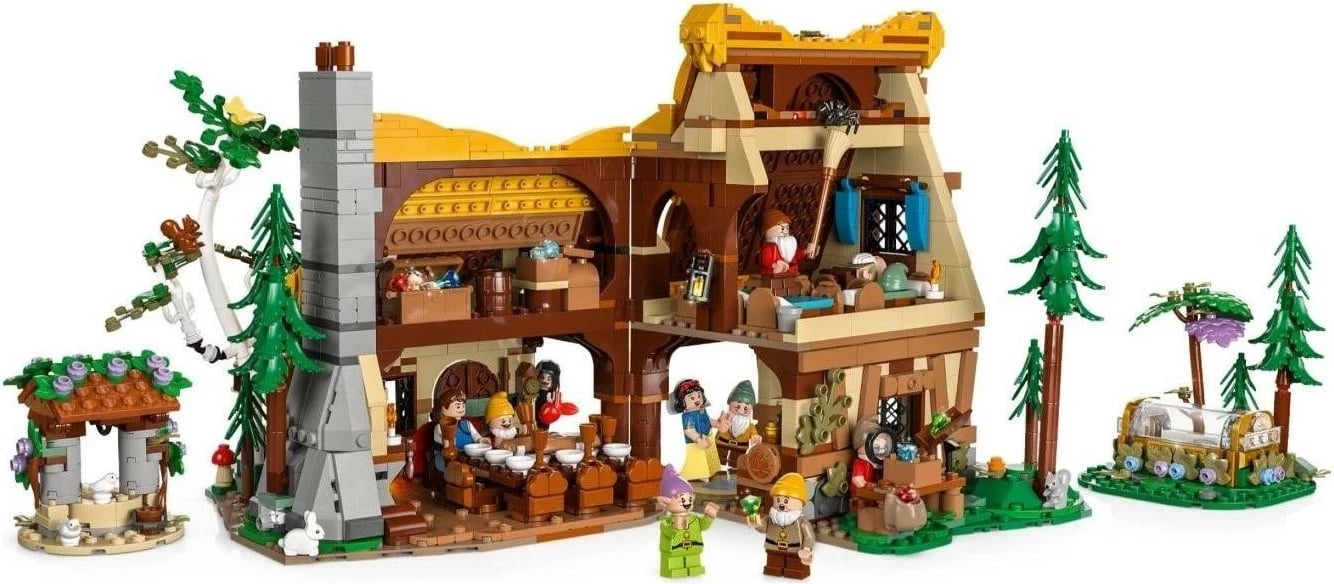 Konstruksion LEGO Disney 43242 Chatka Królewny Śnieżki dhe shtatë xhuxhëve