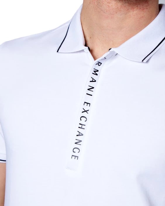 Maicë polo për meshkuj Armani Exchange, e bardhë