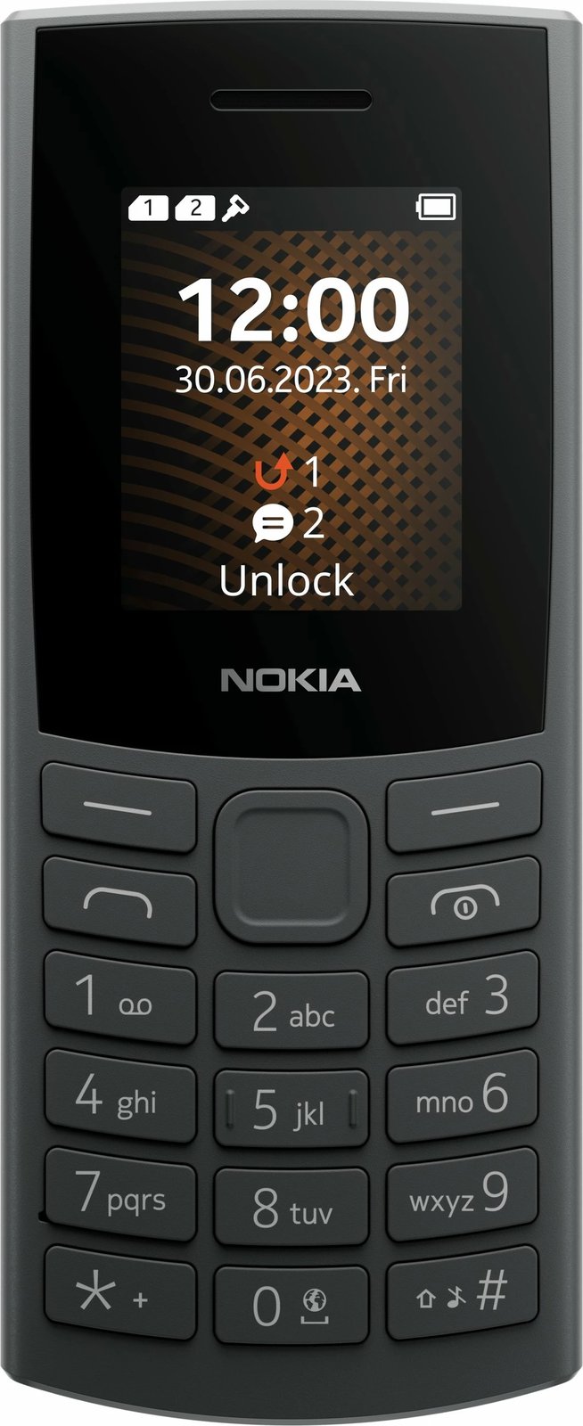 Celular Nokia 105 4G (2023), Dual SIM, 4.57 cm, 1450 mAh, Charcoal