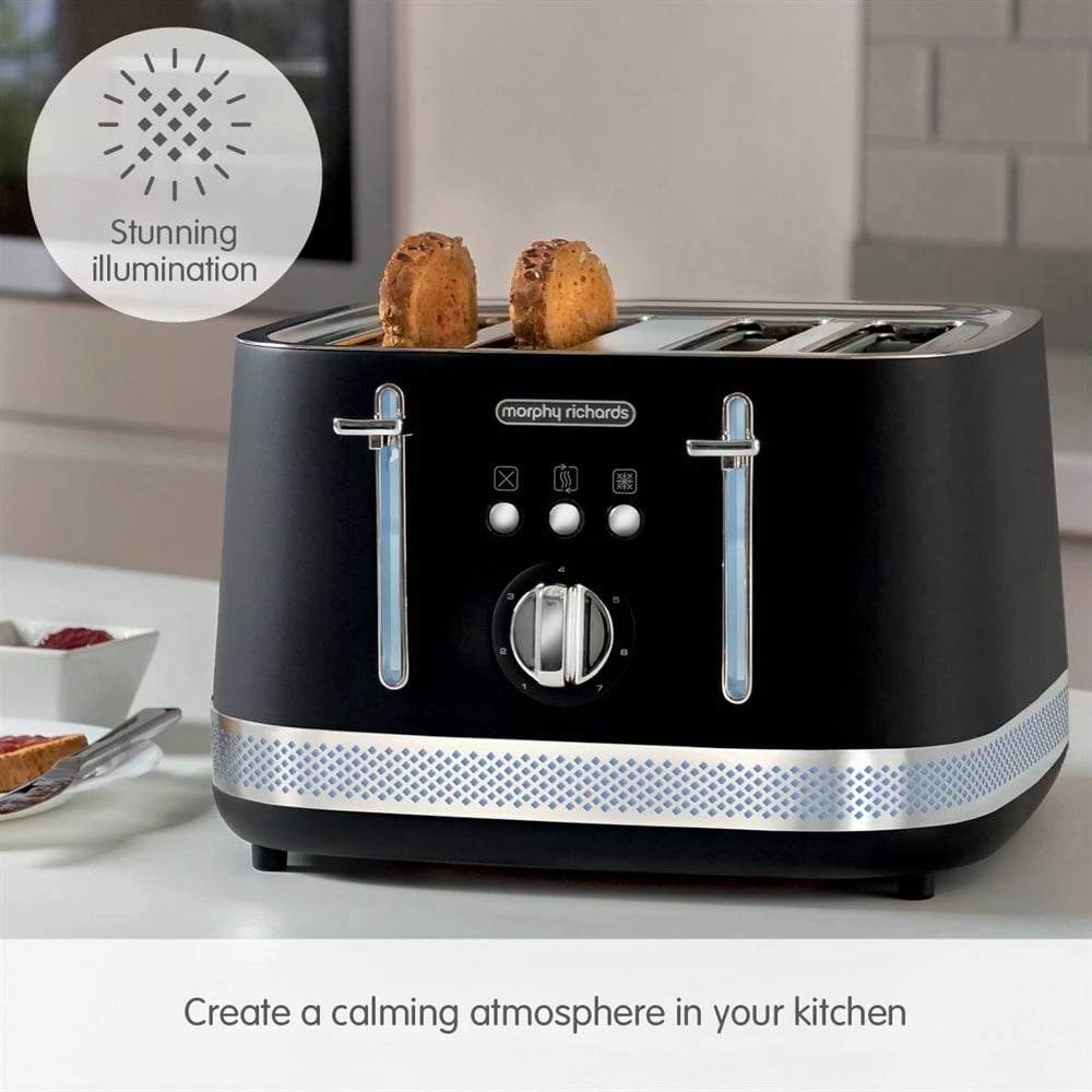 Toster Morphy Richards Illumination, 4 feta, i bardhë