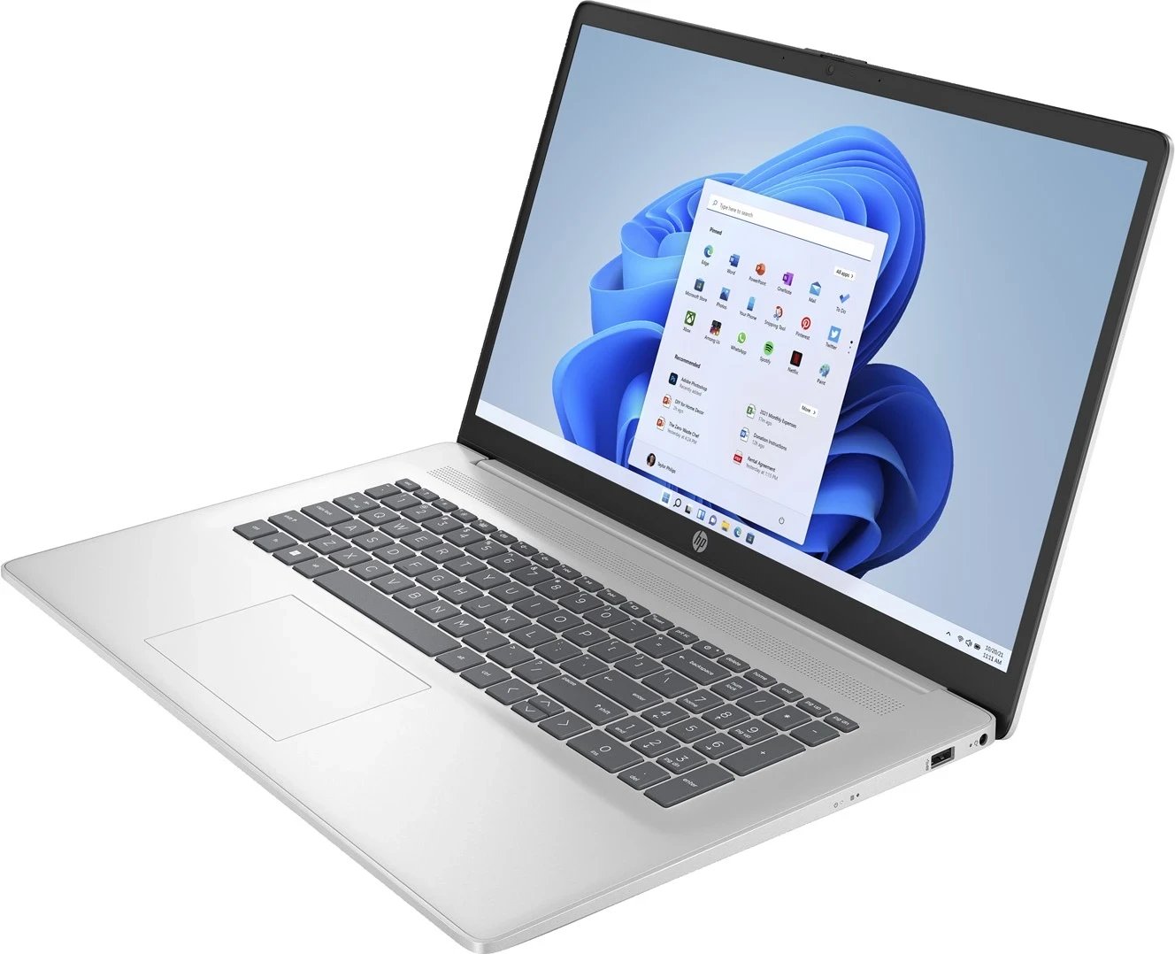 Laptopi HP 17-cn3135nw, 43.9 cm (17.3') Full HD, Intel® Core™ i5, 16 GB RAM Memorje, 512 GB SSD, Wi-Fi 6, Argjendtë