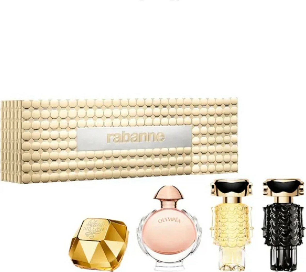 Set Paco Rabanne, Landy Million 5ml, Olympea 6ml, Fame Parfum 4ml, Fame EdP 4 ml