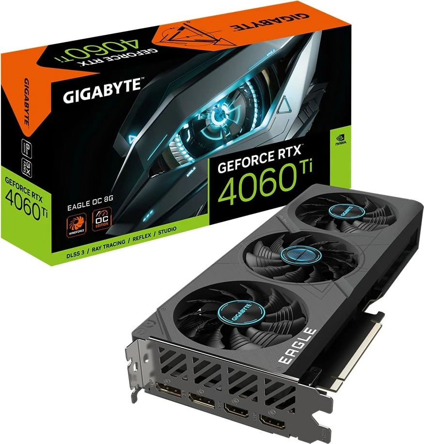 Kartelë grafike GIGABYTE GeForce RTX 4060 Ti EAGLE OC, 8GB GDDR6