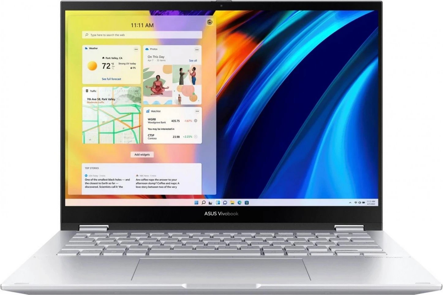 Laptop 2 në 1 Asus VivoBook S 14 Flip OLED TP3402VA-KN108W, i5-1335U, 24GB RAM, 1TB SSD, Ekran 14" 2.8K, Argjendtë