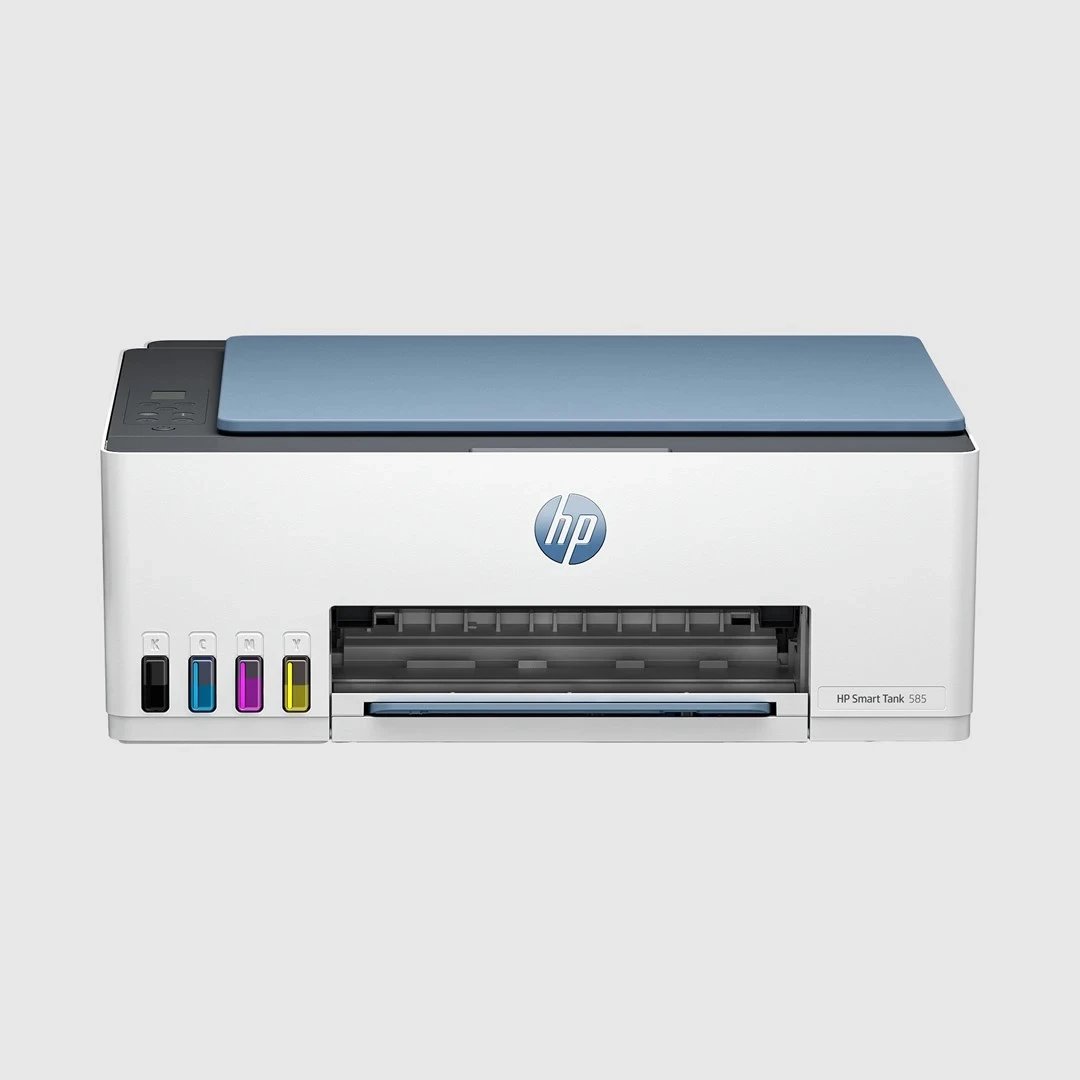 Printer i Mençur HP Smart Tank 585, për Shtëpi dhe Zyrë në Shtëpi, Blu