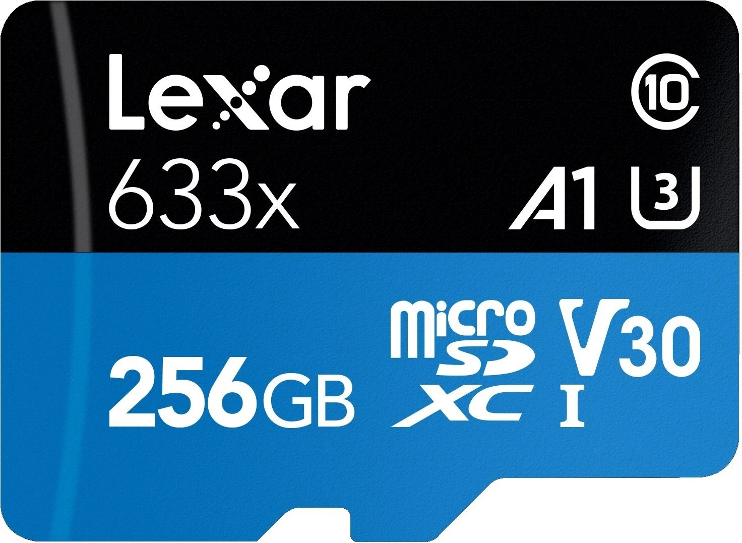 Kartelë microSD Lexar 256GB, High-Performance 633x, UHS-I C10 A1 V30 U3