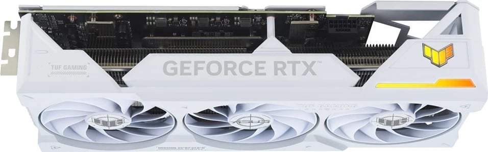 Kartë Grafike ASUS TUF Gaming TUF-RTX4070TIS-O16G-WHITE-GAMING, NVIDIA GeForce RTX 4070 Ti SUPER, 16 GB GDDR6X, e bardhë